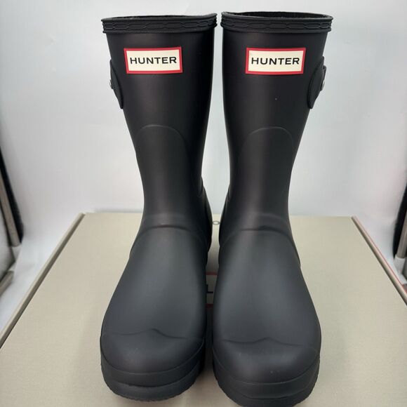 Hunter Women's Original Short Boot Black Matte US 7 Waterproof, Rain Boot New - Picture 2 of 16